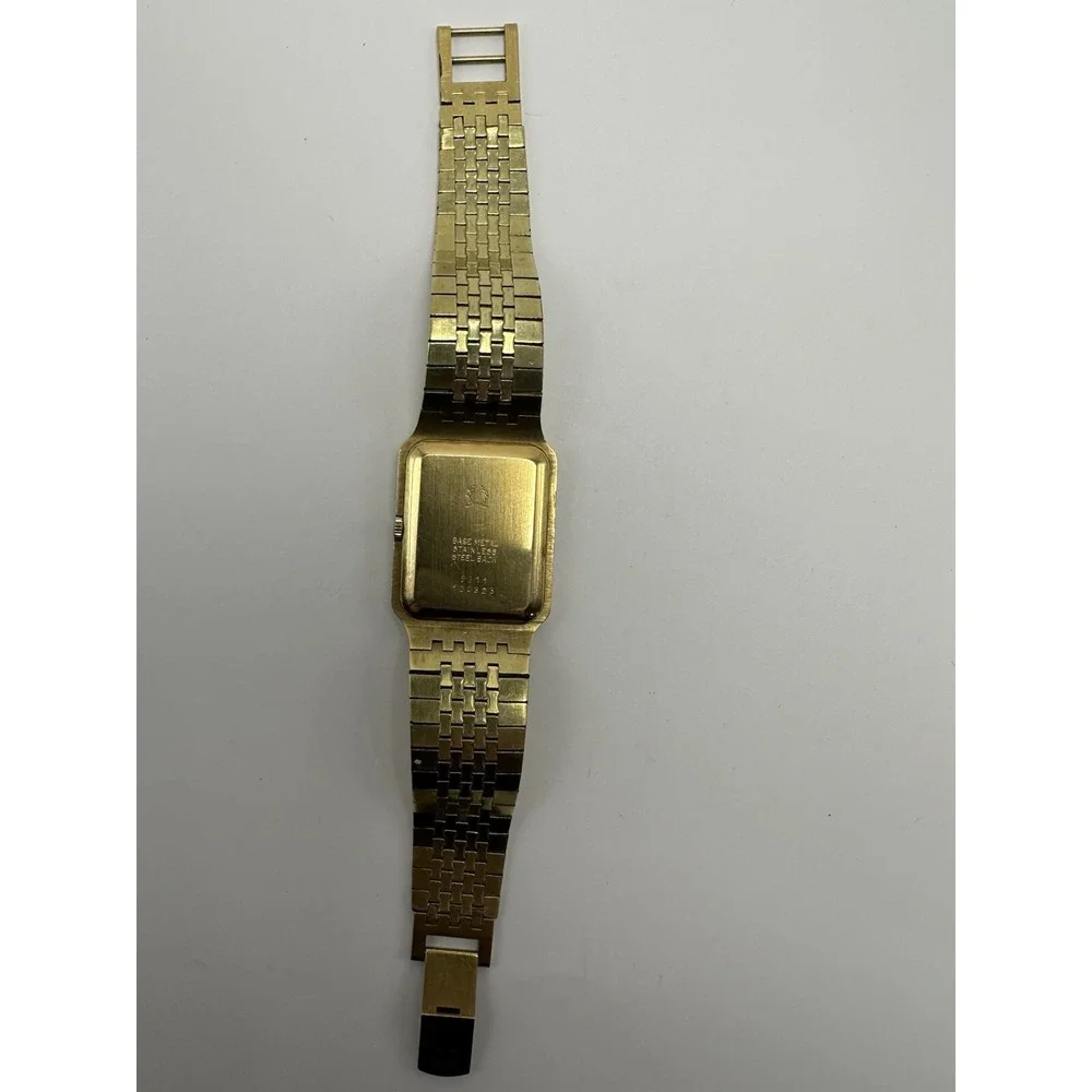 Titus‎ Pierre Vallee Mens Tank Watch Manual Wind Works Swiss Made Gold Tone B20